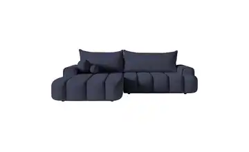 Selsey Ecksofa  mit Schlaffunktion Dandelino Marineblau links Samt