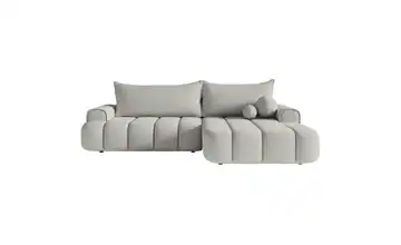 Selsey Ecksofa  mit Schlaffunktion Dandelino Hellgrau rechts Boucléstoff