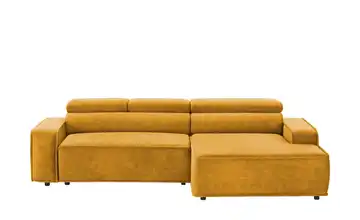 Twist Ecksofa Liam Grundfunktion Velours Goldgelb rechts