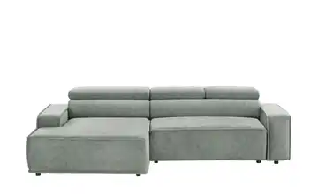 Twist Ecksofa Liam Grundfunktion Velours Grau links