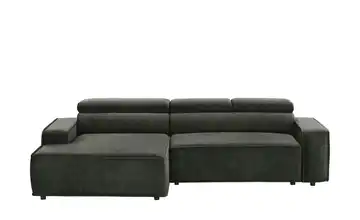 Twist Ecksofa Liam Grundfunktion Velours Anthrazit links