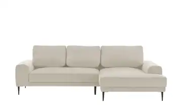 Twist Ecksofa Capitol Grundfunktion rechts Creme Chenille