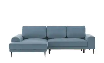 Twist Ecksofa Capitol Erweiterte Funktion links Blau Chenille