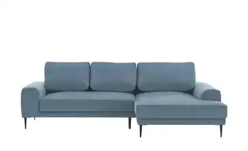 Twist Ecksofa Capitol Grundfunktion rechts Blau Chenille