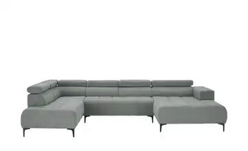 Twist Wohnlandschaft Caro Grundfunktion links Mikrofaser Grau