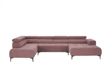 Twist Wohnlandschaft Caro Grundfunktion links Mikrofaser Rotbraun