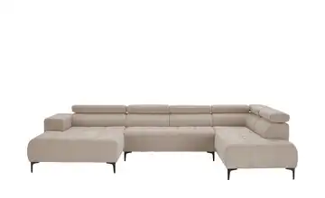 Twist Wohnlandschaft Caro Grundfunktion rechts Mikrofaser Cappuccino