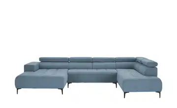 Twist Wohnlandschaft Caro Grundfunktion rechts Mikrofaser Blau