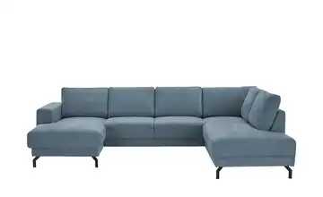 Twist Wohnlandschaft Brazil Blau, Grau Chenille rechts