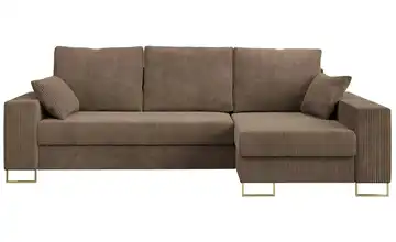 Ecksofa Hellbraun