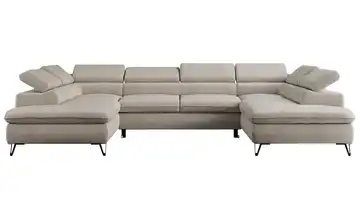 Wohnlandschaft Peter Cappuccino Velours