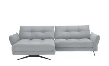 Twist Ecksofa mit Sitztiefenverstellung Roda Grau Grundfunktion links