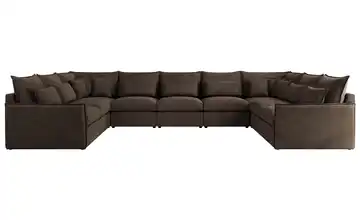 Wohnlandschaft Dunkelbraun