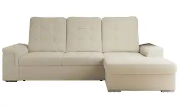 Ecksofa mit Schlaffunktion Madrito Beige Teddy rechts