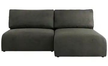 Ecksofa mit Schlaffunktion Vivo Dunkelgrau rechts Velours