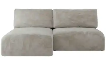 Ecksofa mit Schlaffunktion Vivo Hellgrau links Teddy