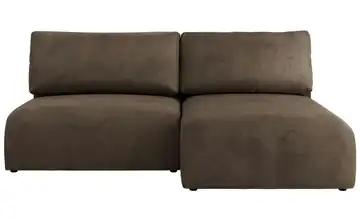 Ecksofa mit Schlaffunktion Vivo Braun rechts Velours
