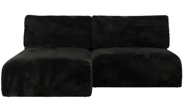 Ecksofa mit Schlaffunktion Vivo Schwarz links Teddy