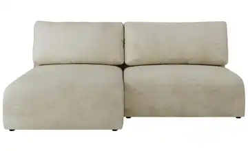 Ecksofa mit Schlaffunktion Vivo Beige links Velours