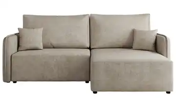Ecksofa Beige Ecksofa Beige Strukture Beige rechts