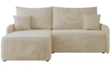 Ecksofa mit Schlaffunktion Arpa Teddy Creme links