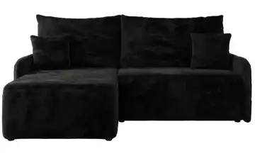 Ecksofa mit Schlaffunktion Arpa Teddy Schwarz links