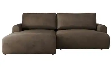 Ecksofa mit Schlaffunktion Tono Braun Velours links