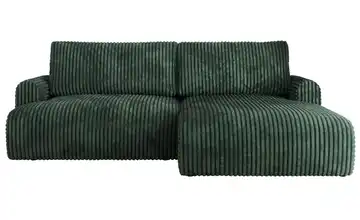 Ecksofa mit Schlaffunktion Tono Grün Cordstoff grob rechts