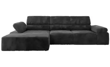 Ecksofa Teddy links Dunkelgrau