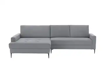 smart Ecksofa Candice links Grau Cordstoff