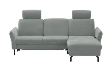 meinSofa Ecksofa Pia rechts Aluminiumgrau Erweiterte Funktion
