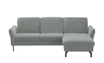 meinSofa Ecksofa Pia rechts Aluminiumgrau ohne