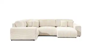 S-STYLE Wohnlandschaft XXL Mollis Hellbeige rechts