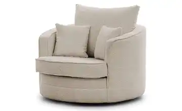S-STYLE Drehsessel Boucléstoff Beige