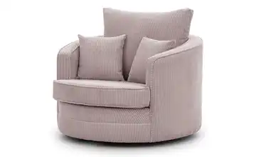 S-STYLE Drehsessel Cordstoff Hellrosa