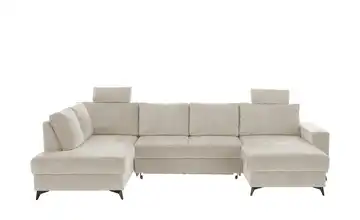 Primo Wohnlandschaft mit Schlaffunktion Salamanca links Creme