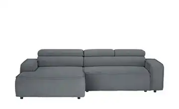 Twist Ecksofa Liam Grundfunktion Feincord Stahlgrau links