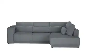 Twist Ecksofa Tirana Stahlgrau Feincord rechts