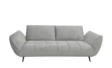 bobb Sofa 2,5 -sitzig mit Sitztiefenverstellung Carly silberfarben 240 cm