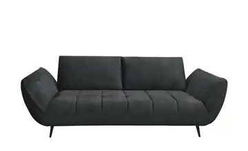 bobb Sofa 2,5 -sitzig mit Sitztiefenverstellung Carly Schwarz 240 cm