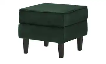 Twist Hocker Mikrofaser in Samt-Optik Waldgrün