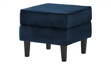 Twist Hocker Mikrofaser in Samt-Optik Blau