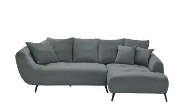 bobb Ecksofa Bellani III Anthrazit Flachgewebe rechts