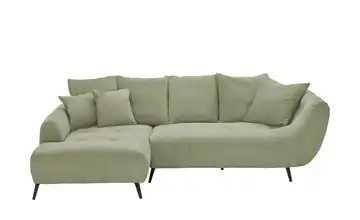 bobb Ecksofa Bellani III Grün Flachgewebe links