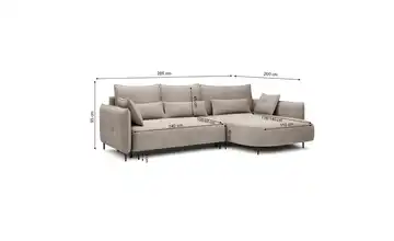 Selsey Ecksofa Oblivio mit Schlaffunktion Oblivio rechts Grau