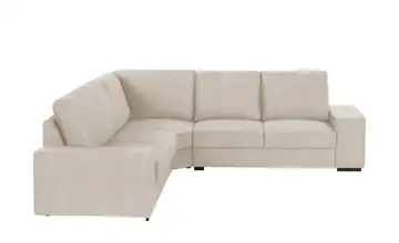 Ecksofa Reneé Mikrofaser in Samt-Optik Beige