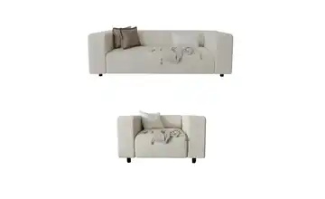 S-STYLE Polstergarnitur 2+1 Oskar Beige