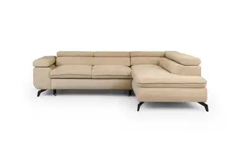 S-STYLE Ecksofa mit Schlaffunktion Bonnie Chenille rechts Taupe