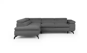 S-STYLE Ecksofa mit Schlaffunktion Bonnie Chenille links Grau