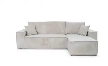 Ecksofa mit Schlaffunktion Carl Cordstoff Hellbeige